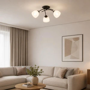 Torizo lampa sufitowa 3xE27 czarna 62660