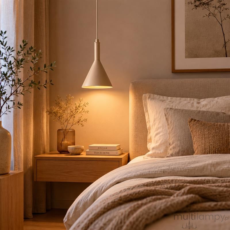 Velvet lampa wisząca E27 beżowa 61682