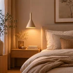 Velvet lampa wisząca E27 beżowa 61682