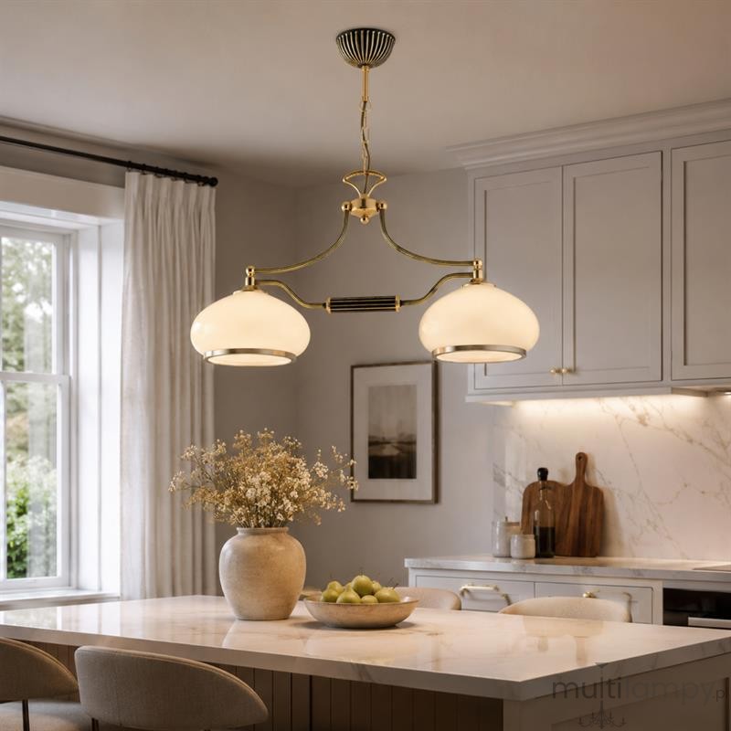 Astoria Imperial lampa wisząca 2xE27 złota-czarna 62683