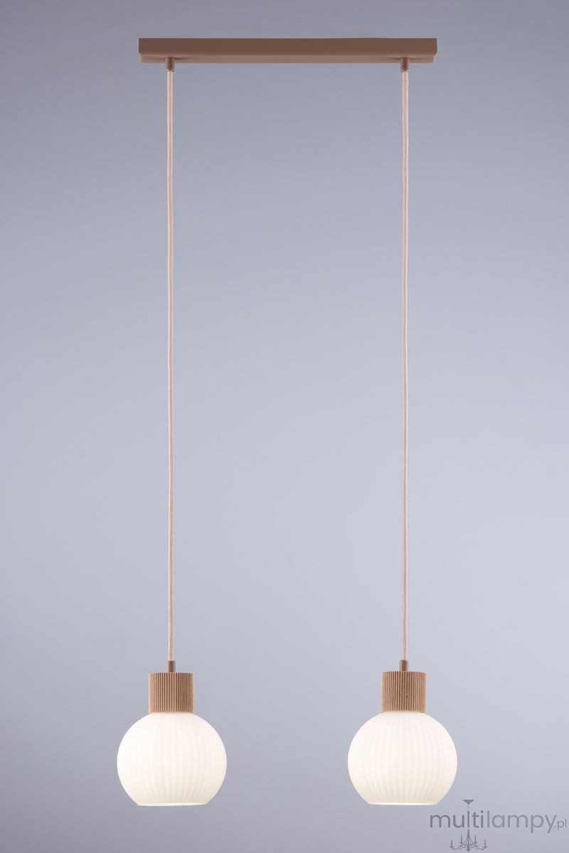 Alba lampa wisząca 2xE27 beżowa 41843