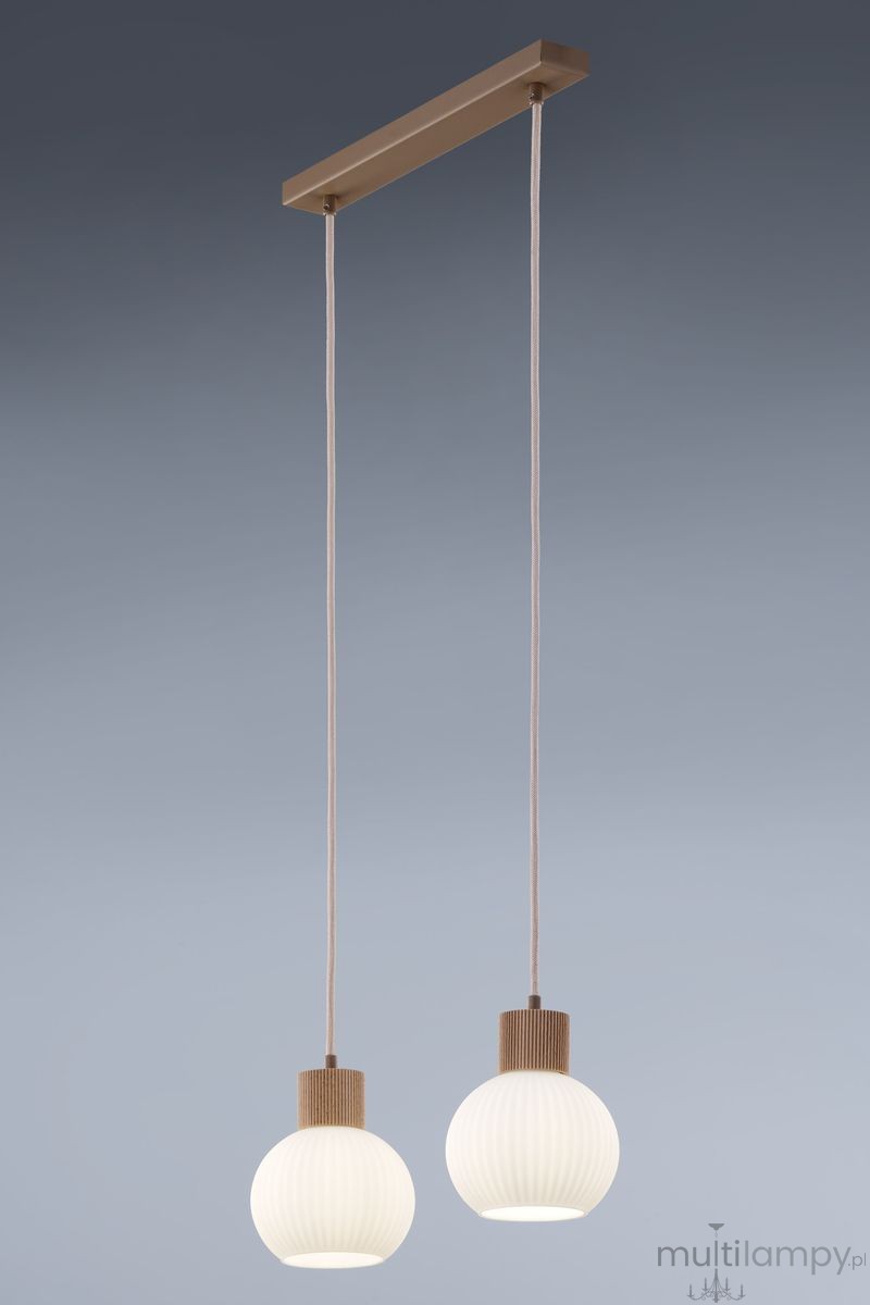 Alba lampa wisząca 2xE27 beżowa 41843