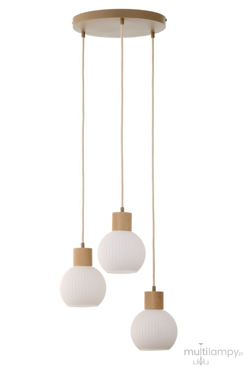 Alba lampa wisząca 3xE27 beżowa 41844