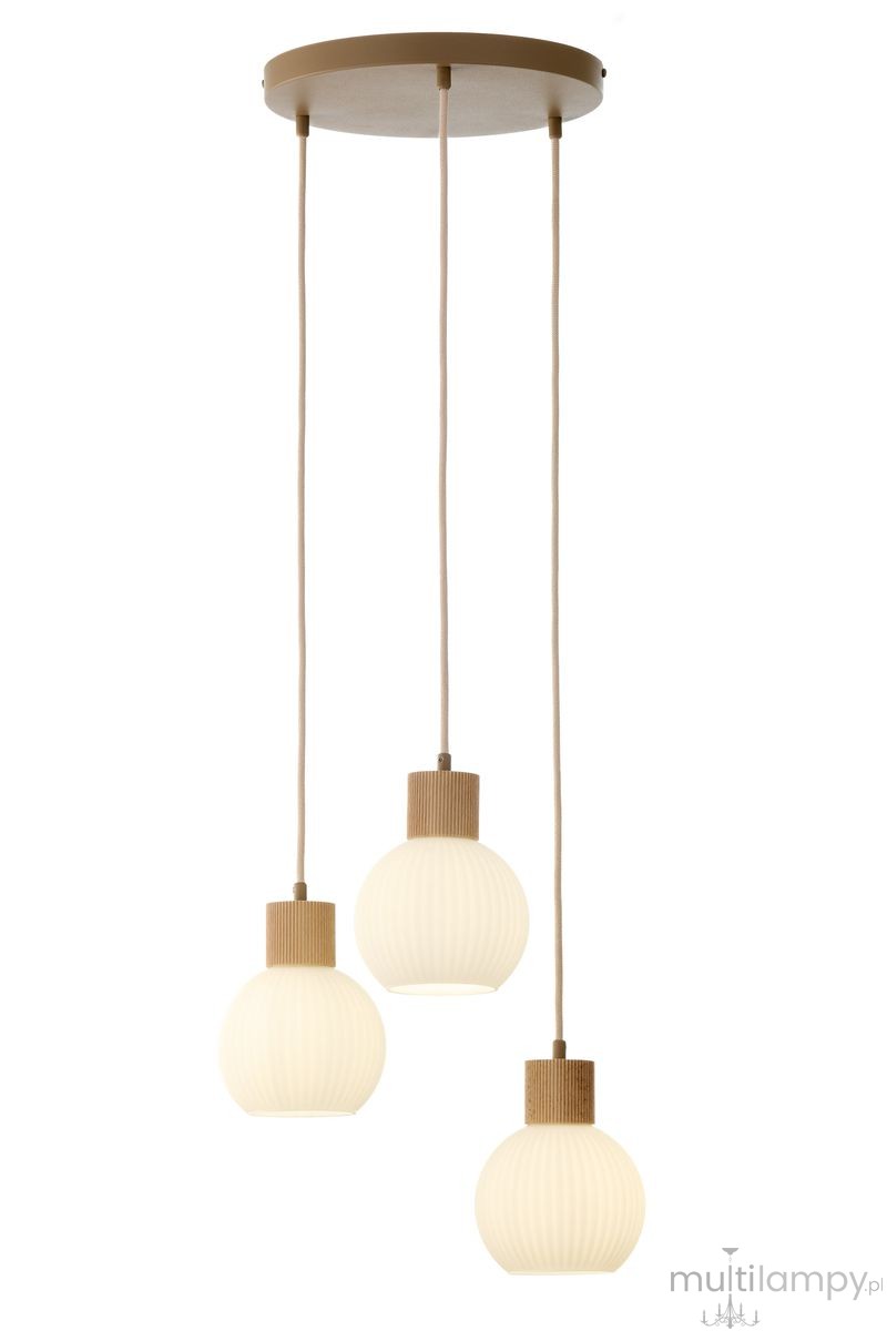 Alba lampa wisząca 3xE27 beżowa 41844