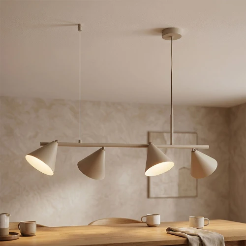 Zelta Midi lampa wisząca 4xE27 beżowa 63420