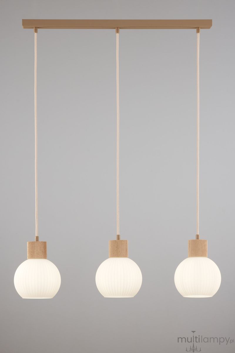 Alba lampa wisząca 3xE27 beżowa 41845