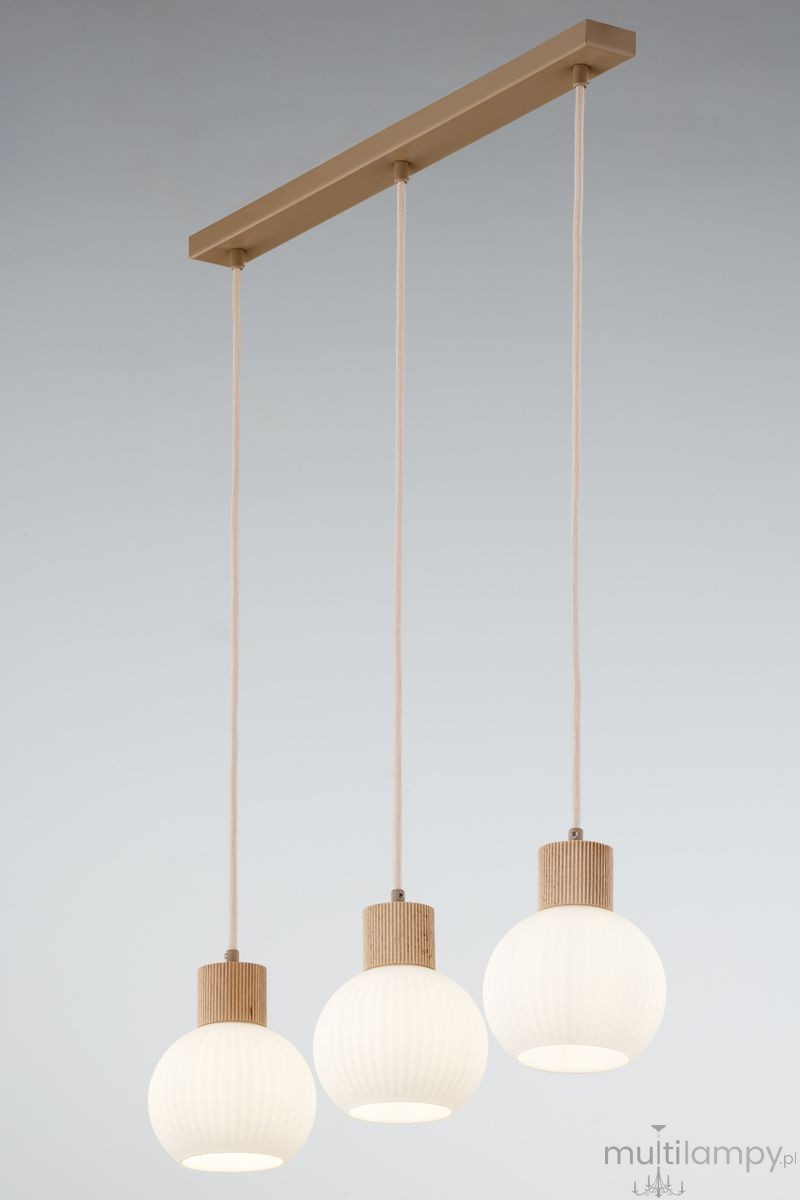 Alba lampa wisząca 3xE27 beżowa 41845