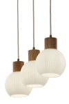 Alba lampa wisząca 3xE27 beżowa 41845