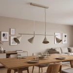 Zelta lampa wisząca 4xE27 beżowa złota 63419