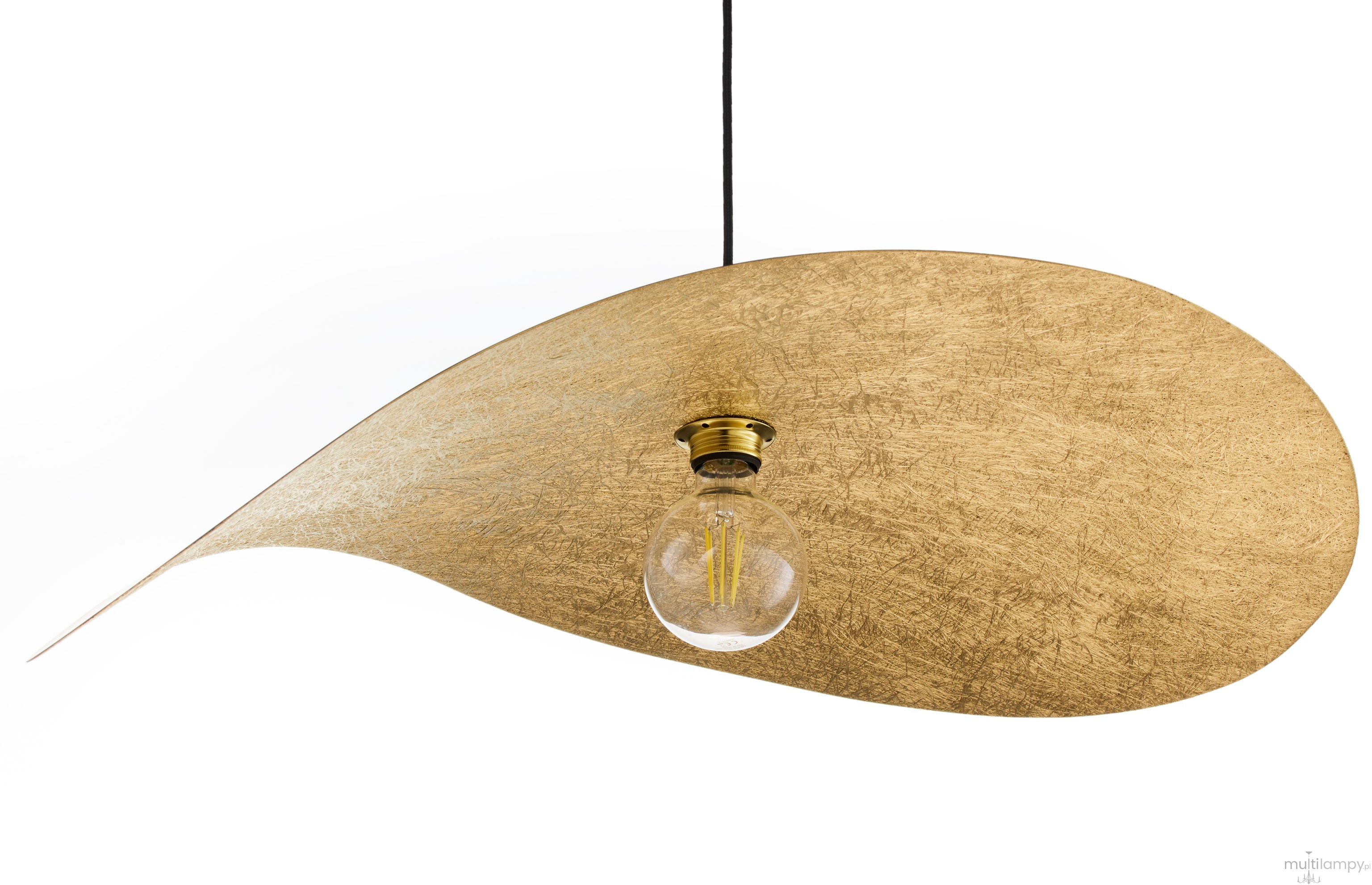 Leaf lampa wisząca 1xE27 czarna/złota 41918