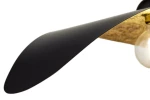 Leaf lampa wisząca 1xE27 czarna/złota 41918