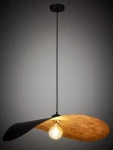 Leaf lampa wisząca 1xE27 czarna/miedź 41919