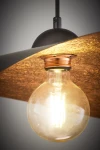 Leaf lampa wisząca 1xE27 czarna/miedź 41919