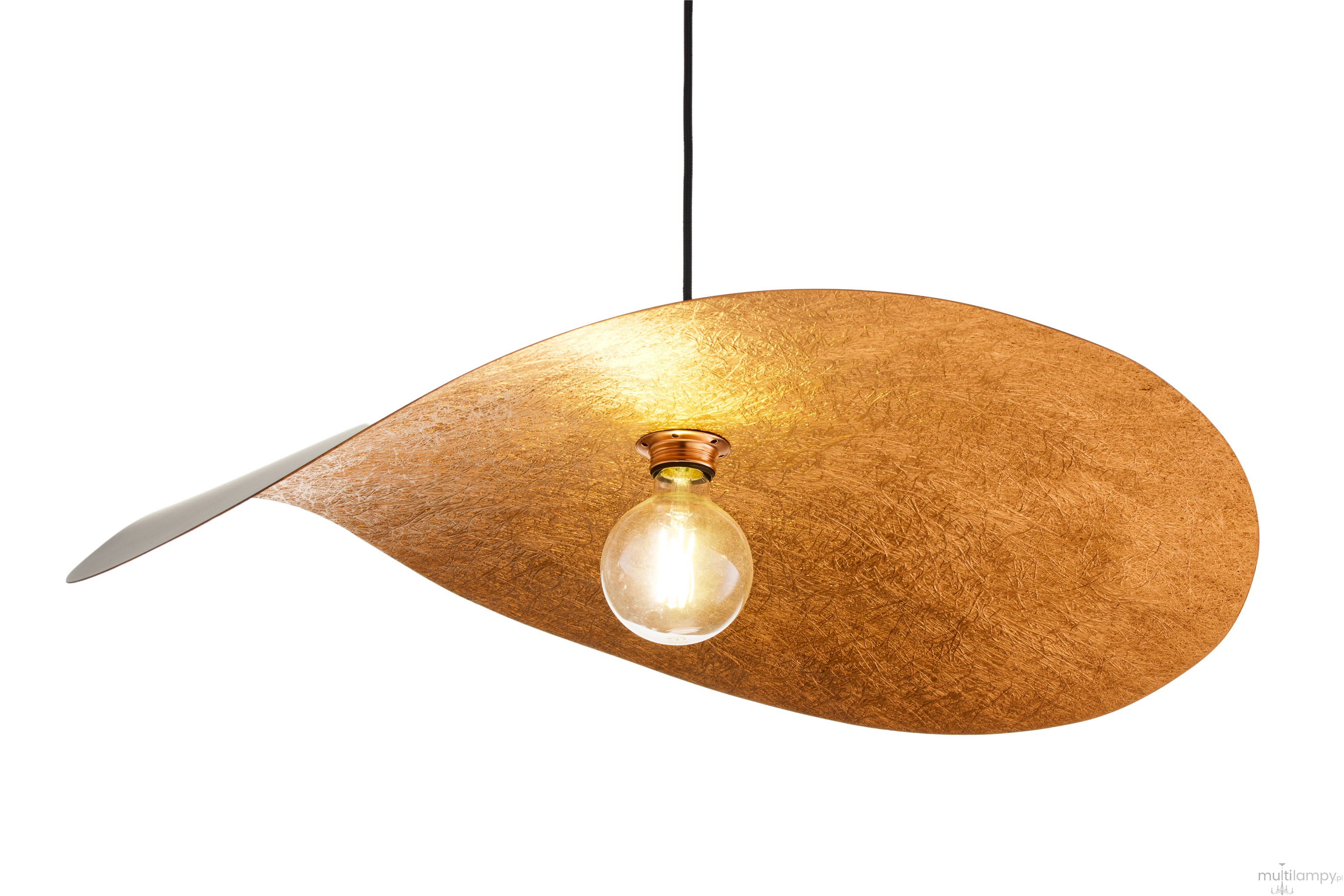 Leaf lampa wisząca 1xE27 czarna/miedź 41919