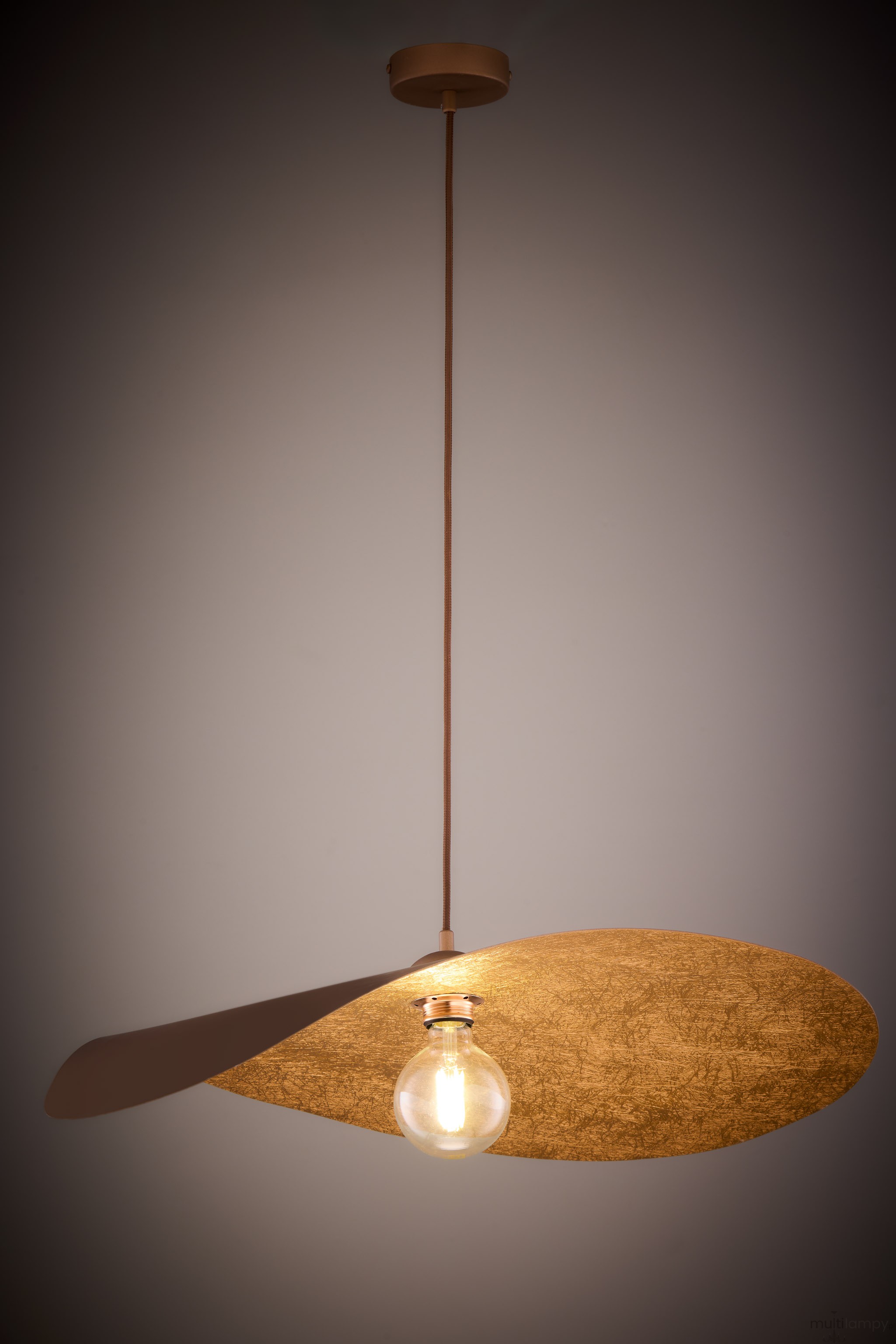 Leaf lampa wisząca 1xE27 brązowa/miedź 41920