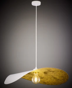 Leaf lampa wisząca 1xE27 biała/złota 41921