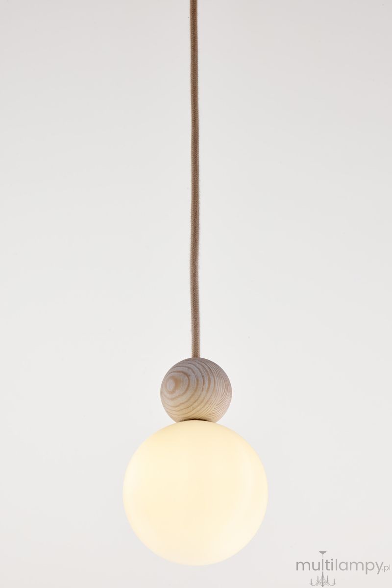Rona 1 lampa wisząca 1xG9 beżowa/buk bielony 41673