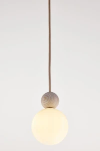 Rona 1 lampa wisząca 1xG9 beżowa/buk bielony 41673