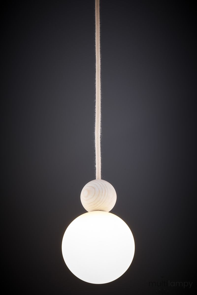 Rona 1 lampa wisząca 1xG9 beżowa/buk bielony 41673