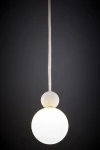 Rona 1 lampa wisząca 1xG9 beżowa/buk bielony 41673