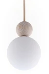 Rona 1 lampa wisząca 1xG9 beżowa/buk bielony 41673
