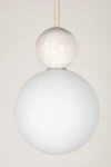Rona 1 lampa wisząca 1xG9 beżowa/buk bielony 41673