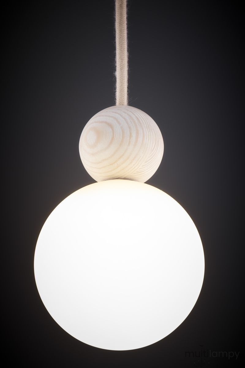 Rona 1 lampa wisząca 1xG9 beżowa/buk bielony 41673