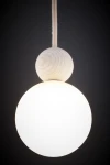 Rona 1 lampa wisząca 1xG9 beżowa/buk bielony 41673