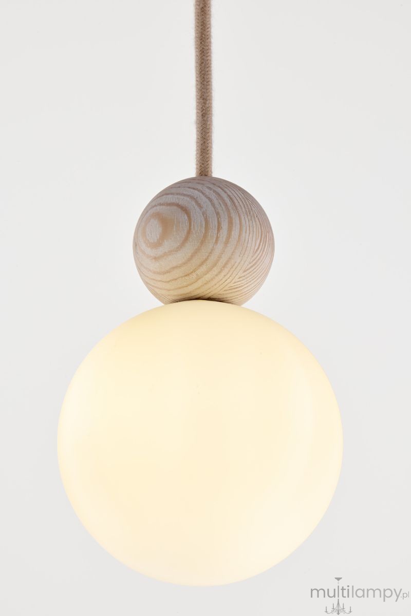 Rona 1 lampa wisząca 1xG9 beżowa/buk bielony 41673