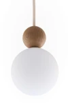 Rona 1 lampa wisząca 1xG9 beżowa/jasny brąz 41674