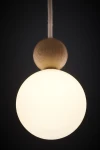 Rona 1 lampa wisząca 1xG9 beżowa/jasny brąz 41674