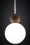 Rona 1 lampa wisząca 1xG9 beżowa/ciemny brąz 41675