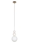Rona 2 lampa wisząca 1xG9 beżowa/buk bielony 41677