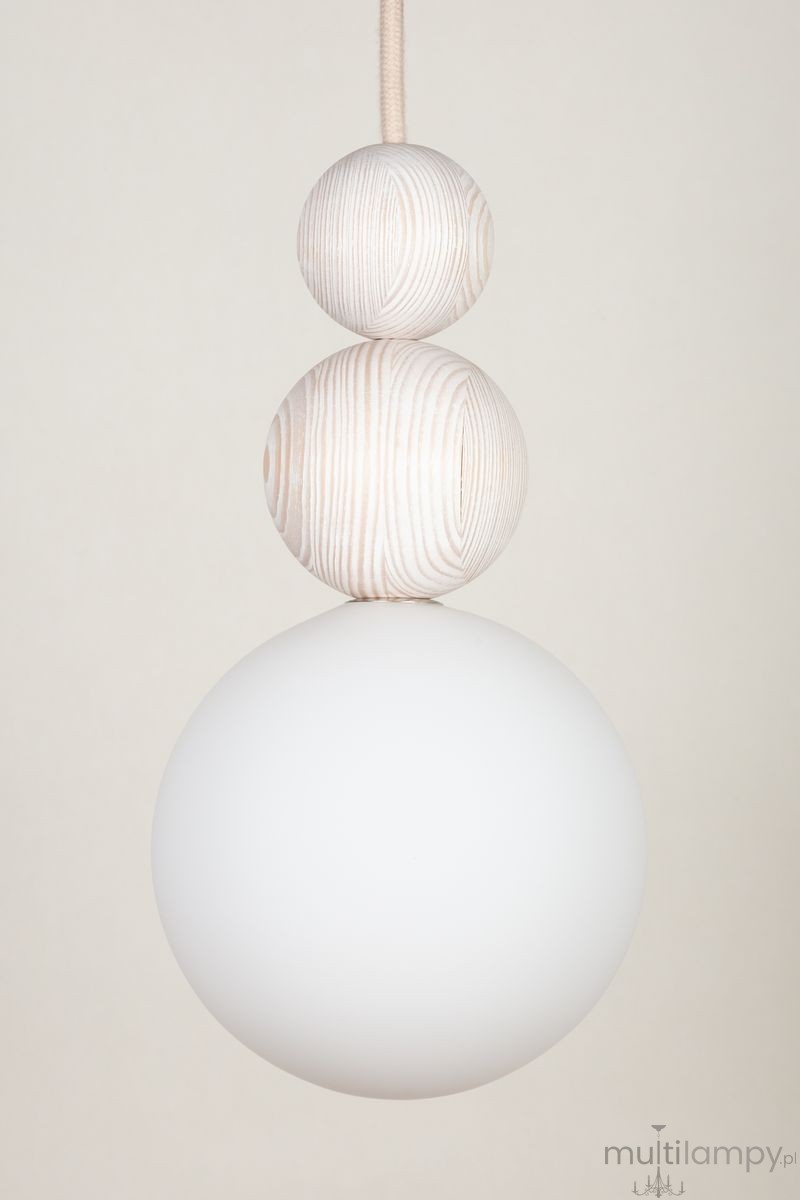 Rona 2 lampa wisząca 1xG9 beżowa/buk bielony 41677