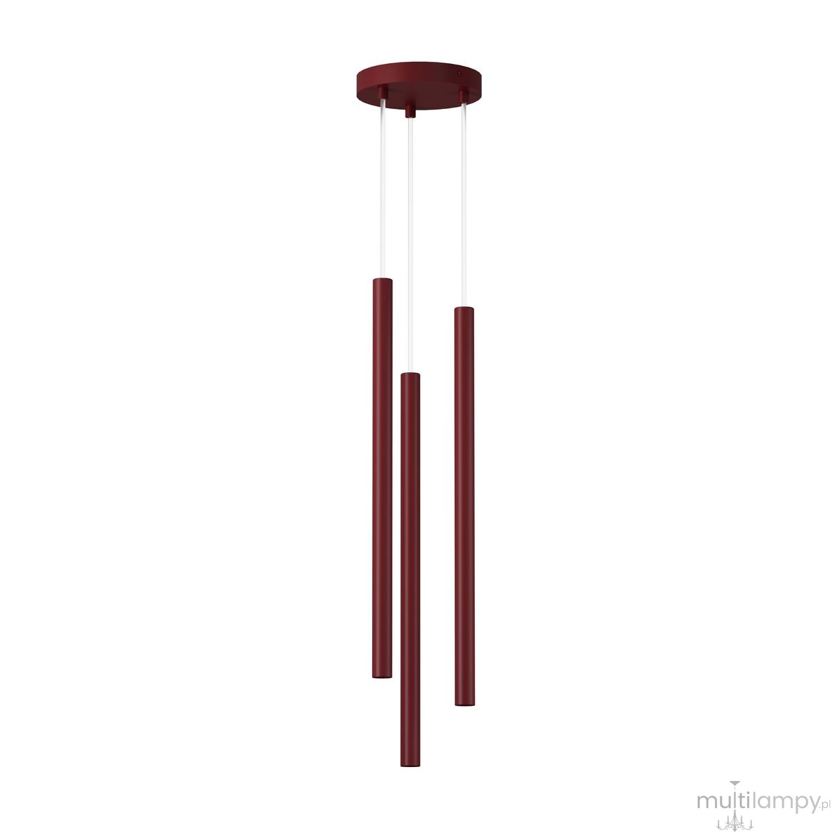 Sopel Koło lampa wisząca 3xG9 bordowa 41831