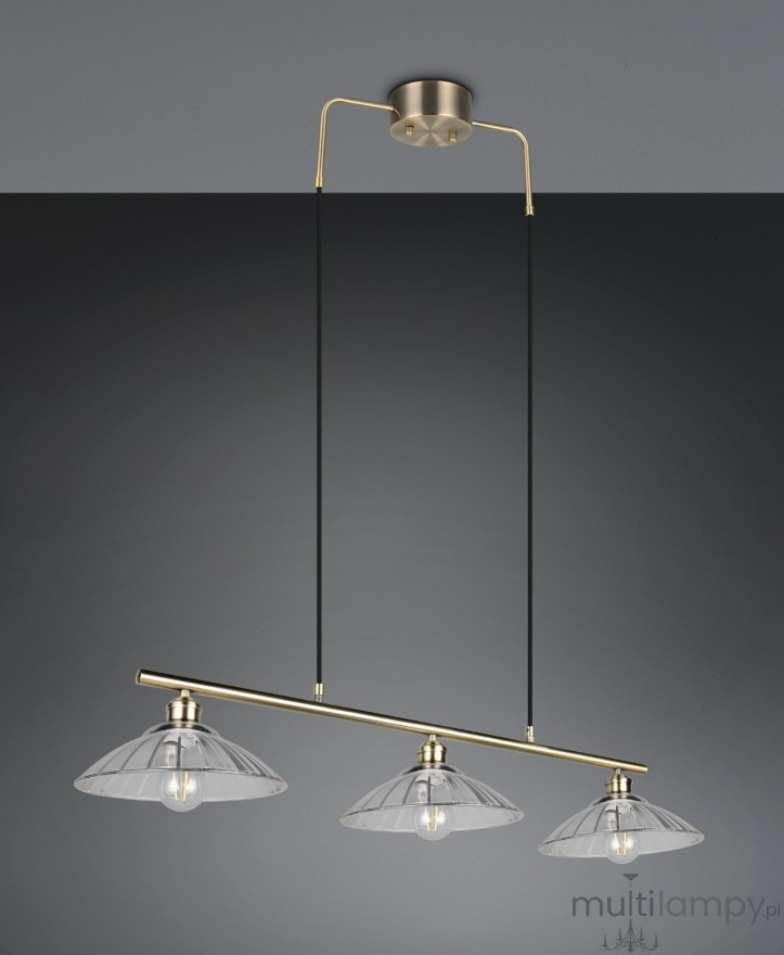 Eluna lampa wisząca 3xE27 patyna R36523004