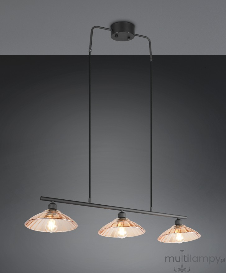 Eluna lampa wisząca 3xE27 czarna R36523032