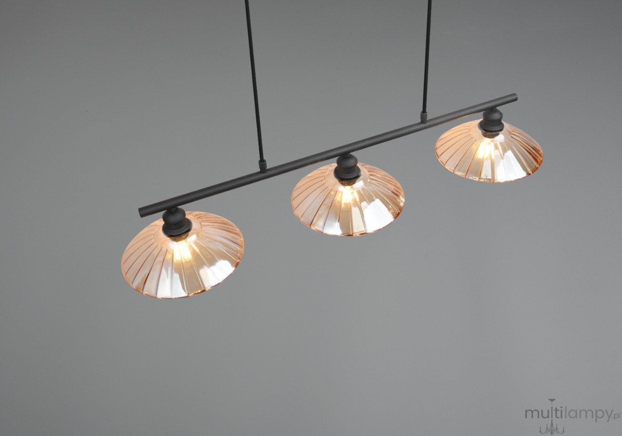 Eluna lampa wisząca 3xE27 czarna R36523032