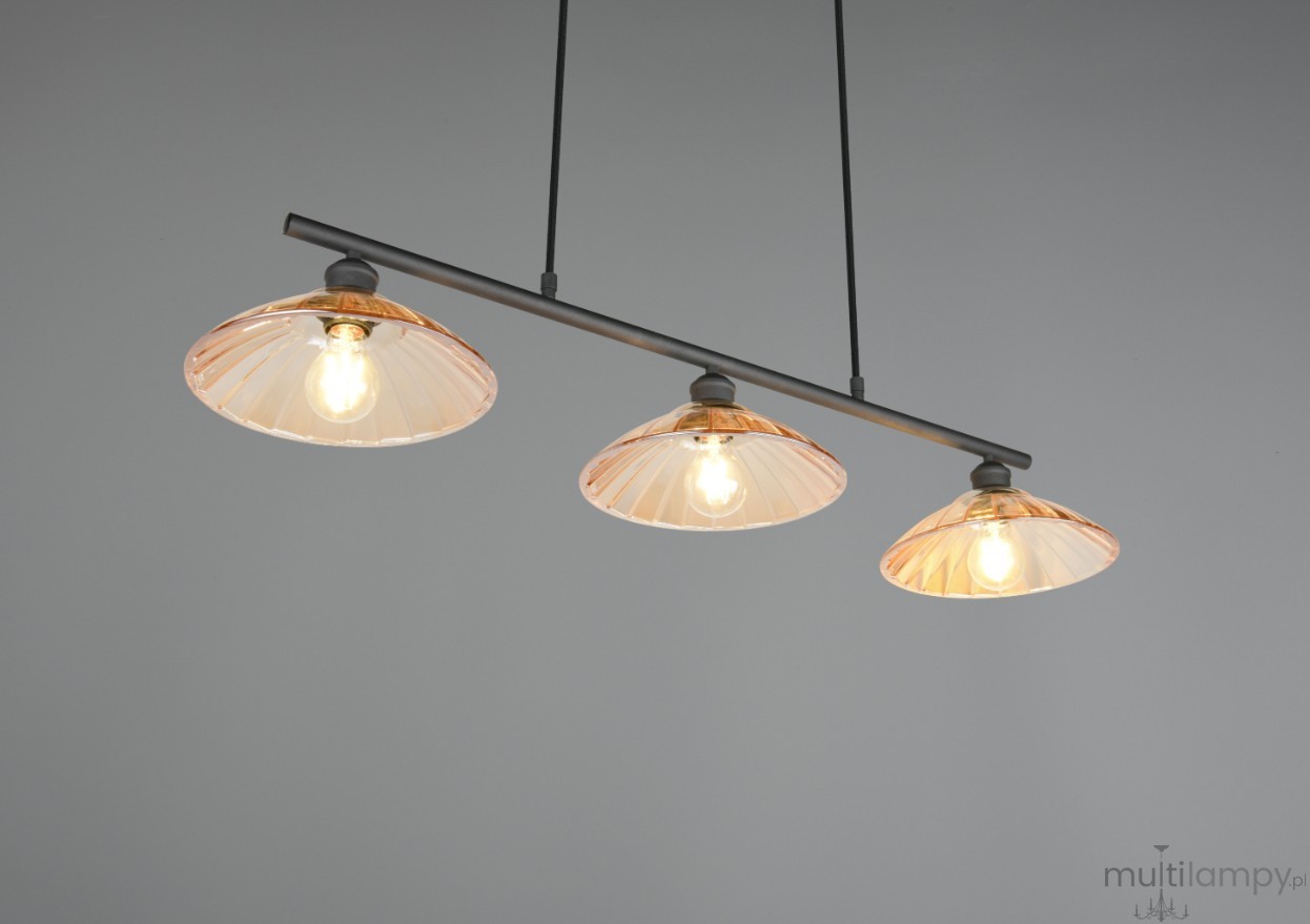 Eluna lampa wisząca 3xE27 czarna R36523032