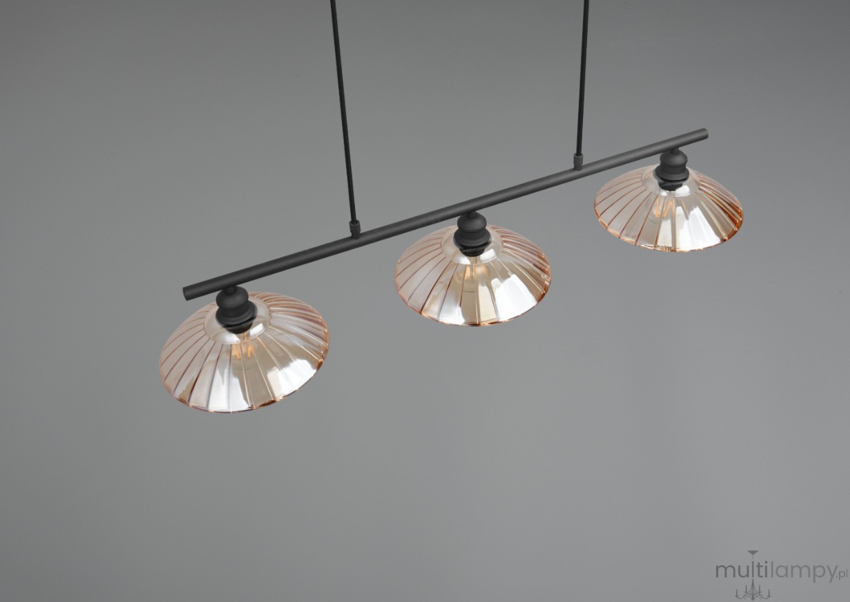 Eluna lampa wisząca 3xE27 czarna R36523032