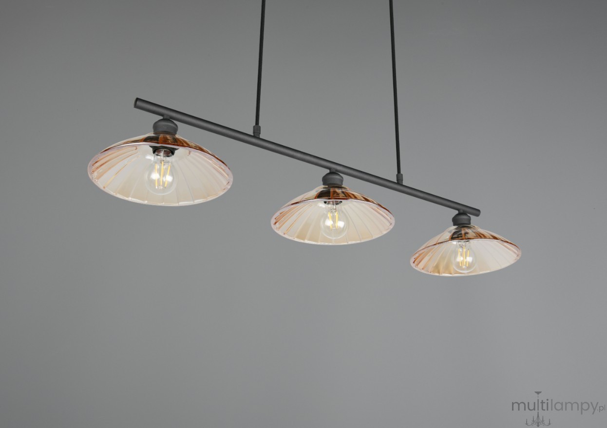 Eluna lampa wisząca 3xE27 czarna R36523032