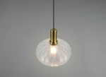 Elvezia lampa wisząca E27 mosiądz przeźroczysty R36771052