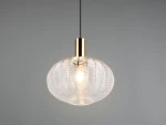 Elvezia lampa wisząca E27 mosiądz przeźroczysty R36771052