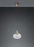 Elvezia lampa wisząca E27 mosiądz przeźroczysty R36771052