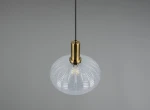 Elvezia lampa wisząca E27 mosiądz przeźroczysty R36771052