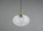 Elvezia lampa wisząca E27 mosiądz przeźroczysty R36771052