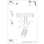Karbon lampa sufitowa spot GU10 biała SL.1911