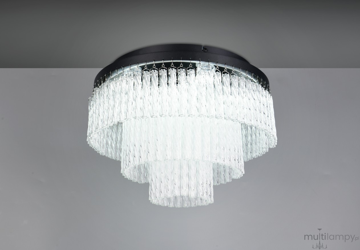 Vono lampa sufitowa z pilotem LED 17W CCT RGB czarna R63441032
