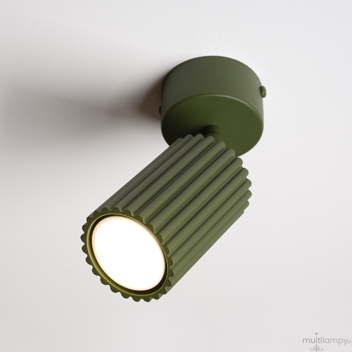 Karbon lampa sufitowa spot GU10 zielona oliwkowa SL.1915