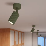 Karbon lampa sufitowa spot GU10 zielona oliwkowa SL.1915